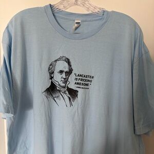 Lancaster, PA James Buchanan novelty blue graphic T-Shirt
